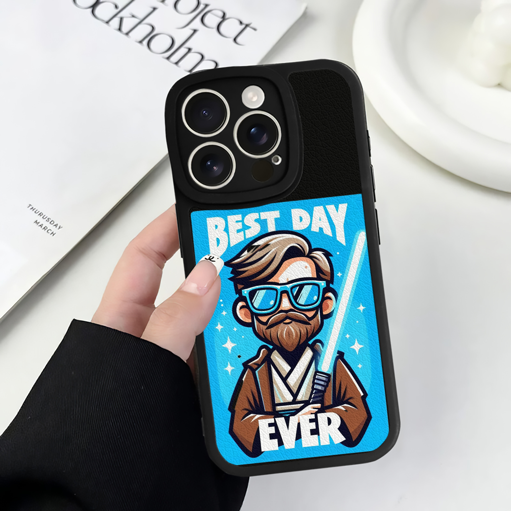 （画像用） スター・ウォーズ Star Wars 【iPhone 16シリーズ対応】シリコンスマホケース（レザー調） 材質：シリコン